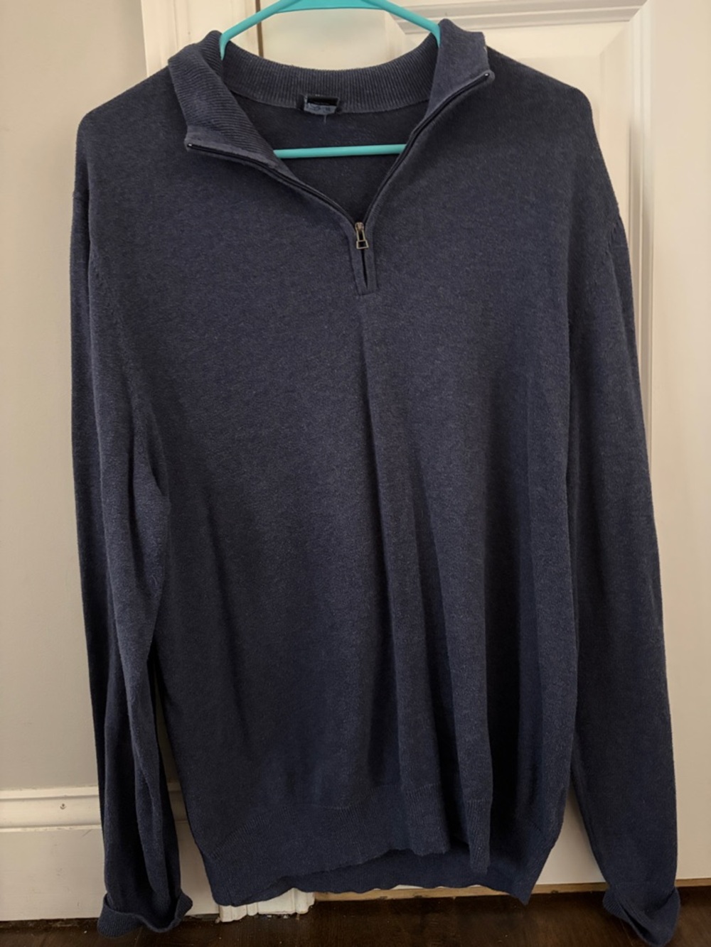 Jos. A. Bank navy quarter zip sweater